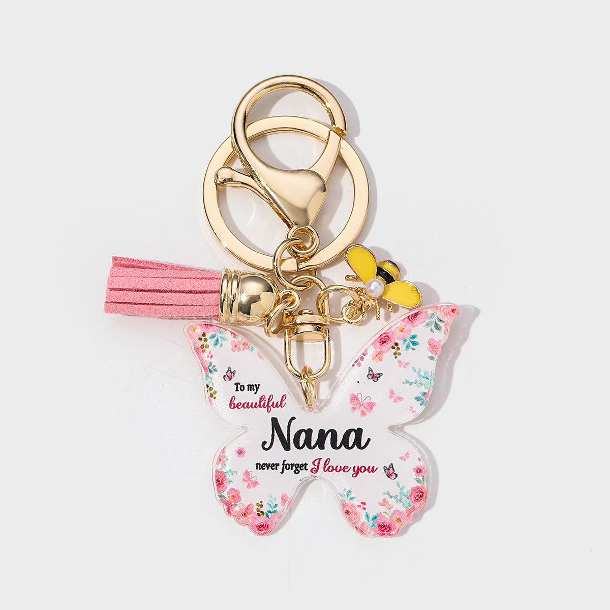 Wholesale Butterfly Shape Acrylic MOM Pendant Key Chain